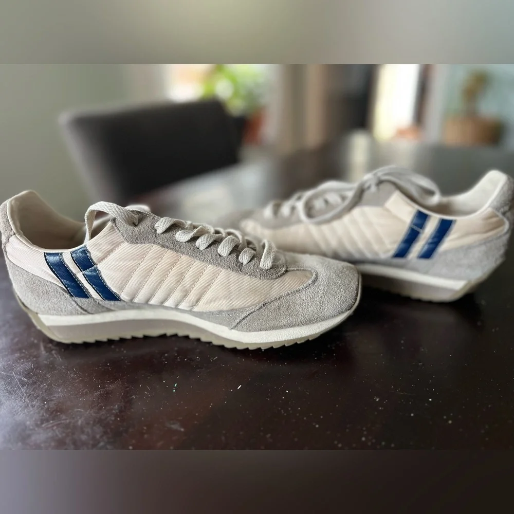 Patrick Marathon unisex size 41 sneakers,‎ Men’s 8, Blue and Cream